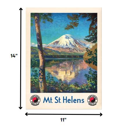 11" X 14" Mt. St. Helens C1920S Vintage Travel Poster Wall Art - Home Decor