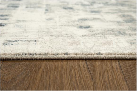 3' X 5' Blue and Beige Abstract Area Rug - Home Decor