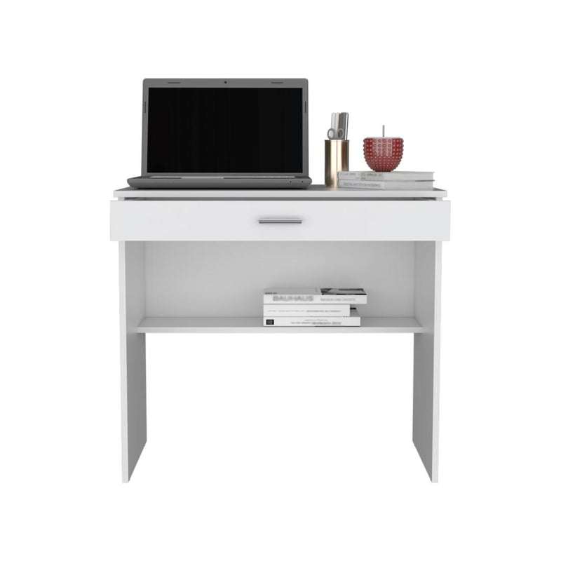 32" White Wood Computer Desk With Drawer - Office