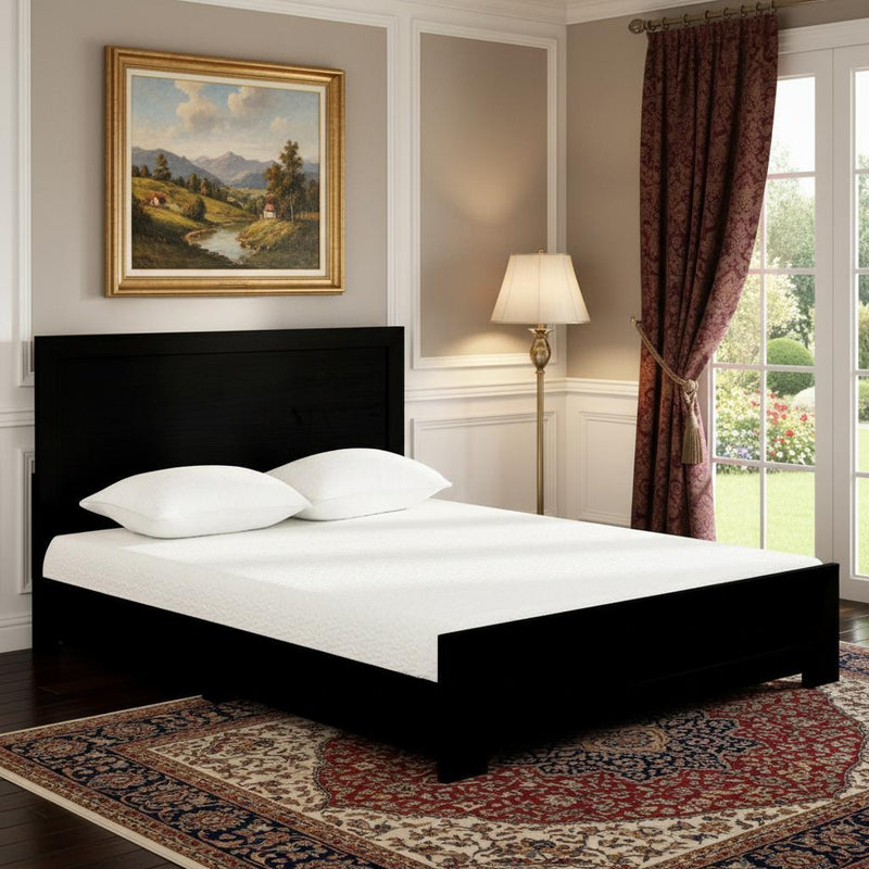 Black Solid and Manufactured Wood King Bed Frame - Bed & Bath