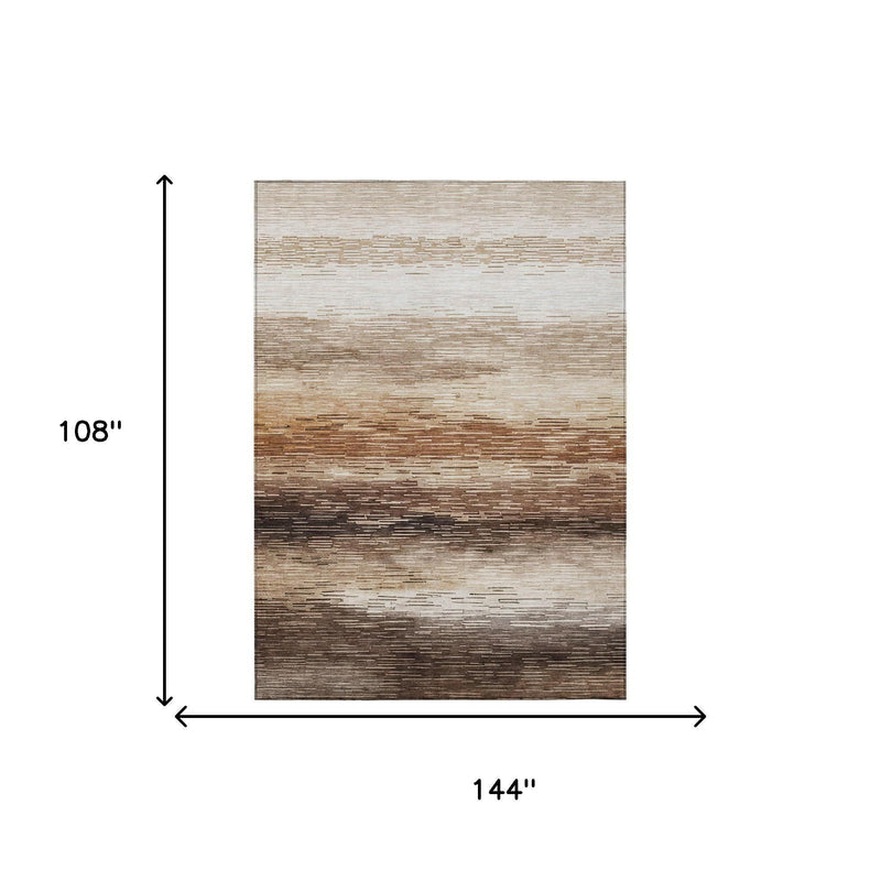 9 ft by 12 ft brown and silver striped area rug dimensions diagram