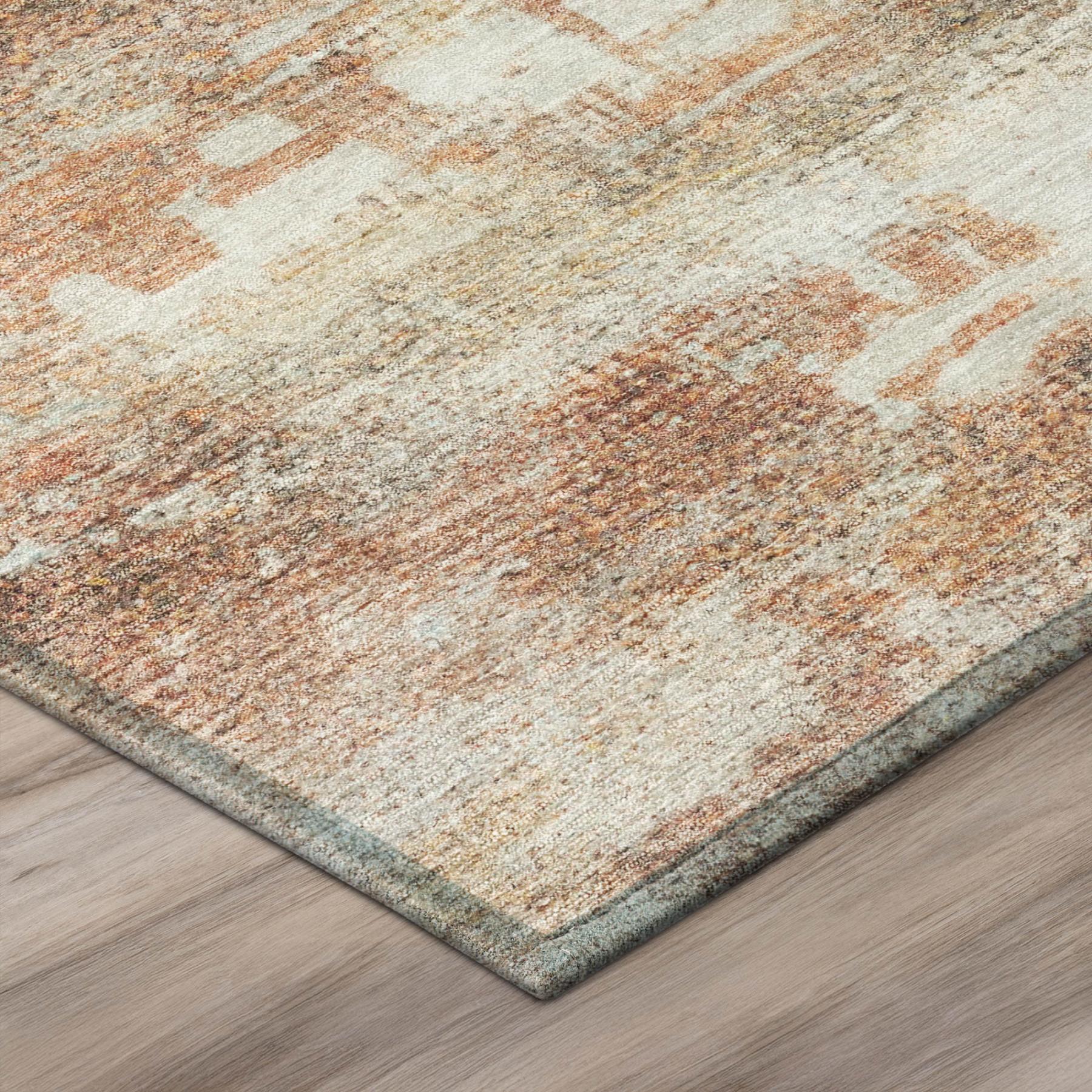 3' X 5' Pink And Tan Abstract Washable Indoor Outdoor Area Rug - Sports & Outdoor
