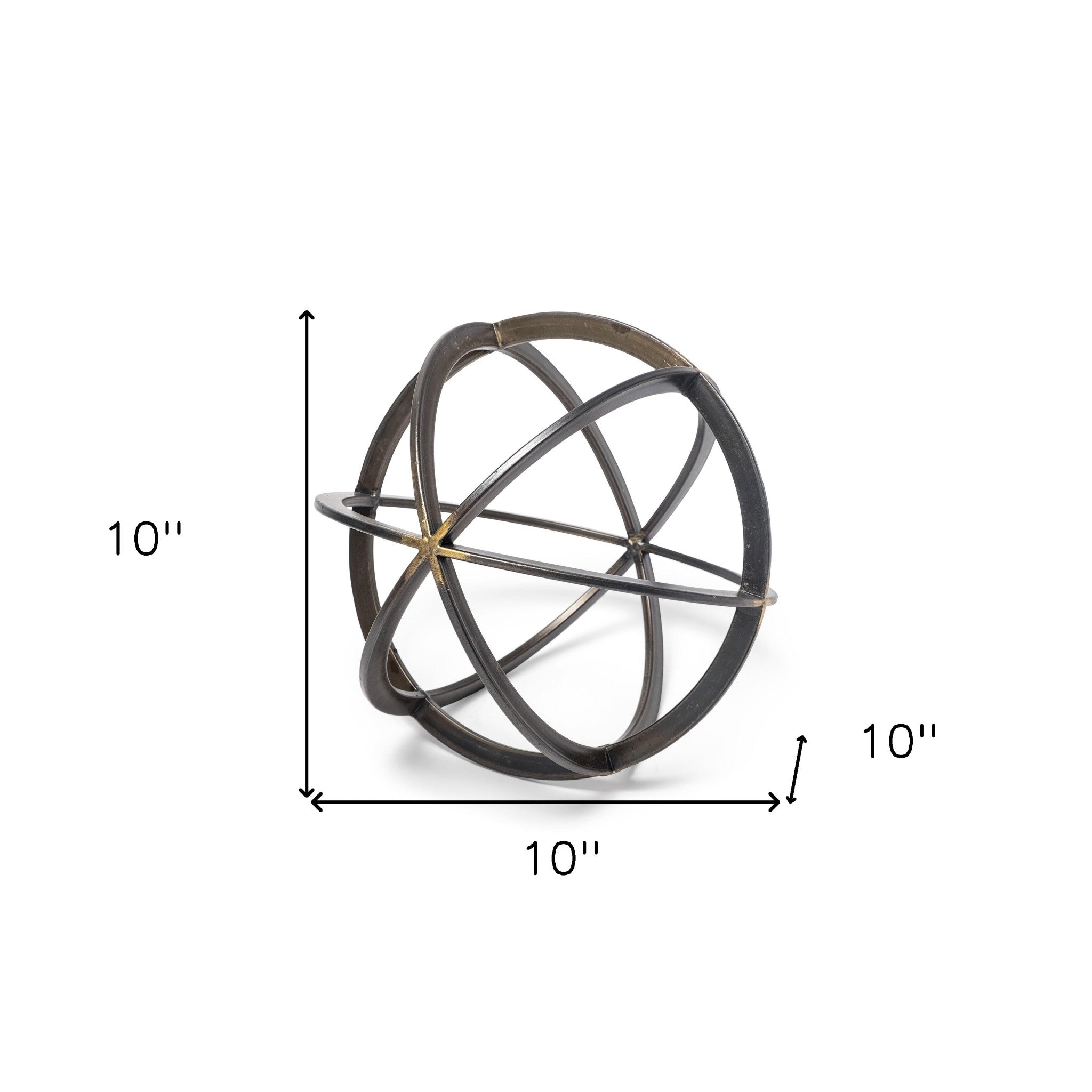 10" Black Metal Tabletop Sculpture - Home & Garden