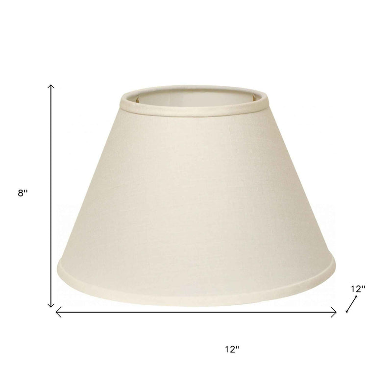 White Linen Empire Lamp Shade