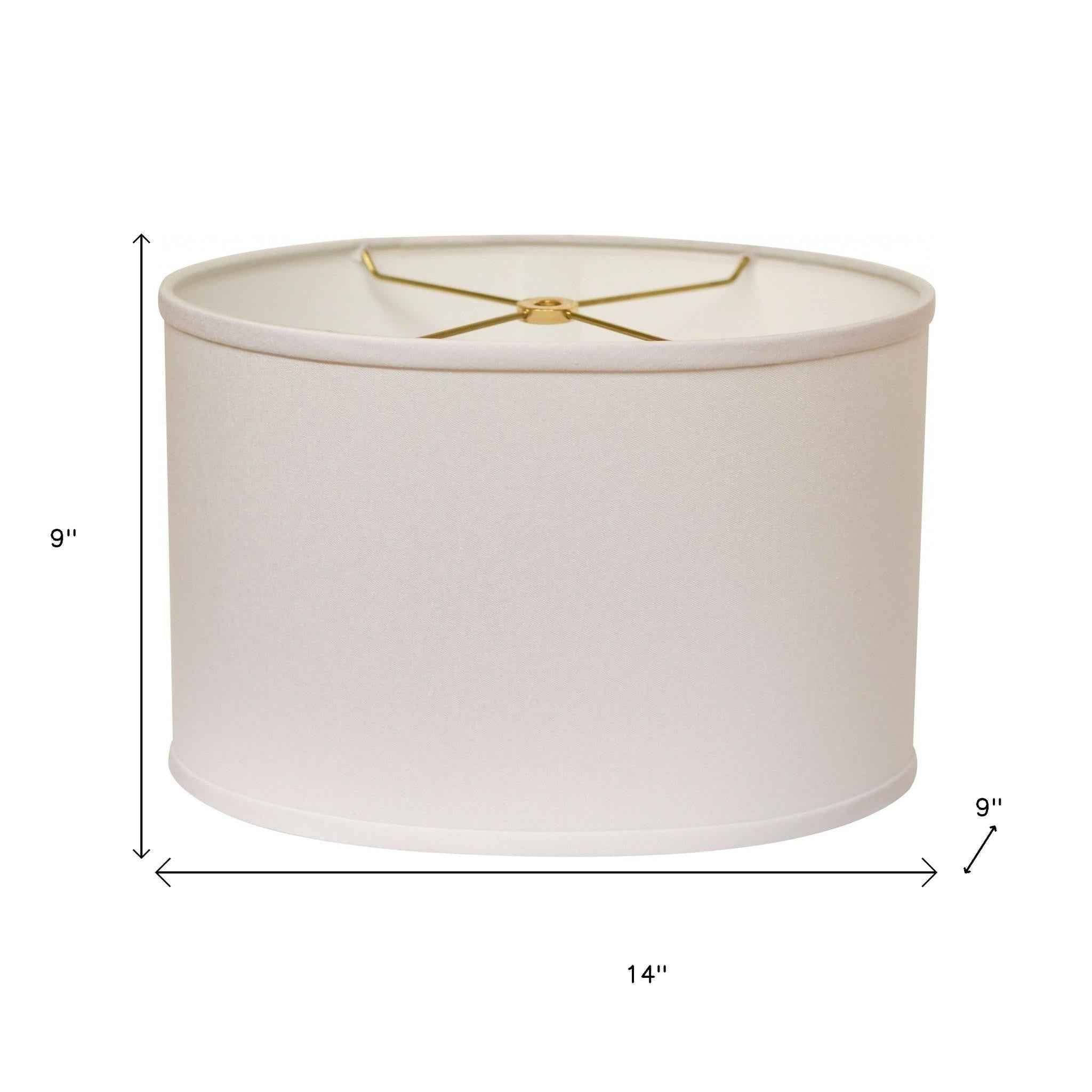 White No Slub Innsbruck Oval Lamp Shade
