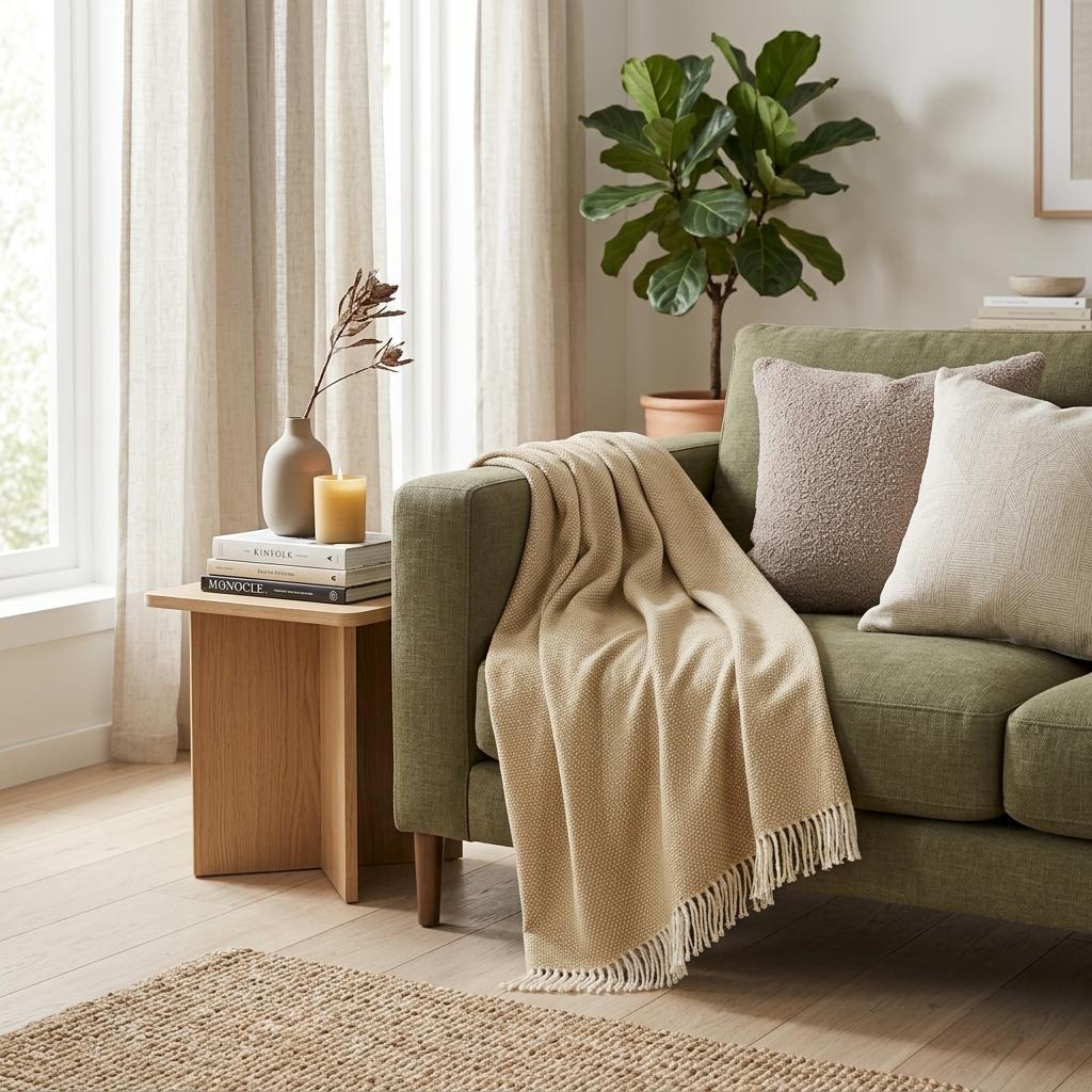 Soft Yellow Stone Links Pattern Throw Blanket - Home Decor