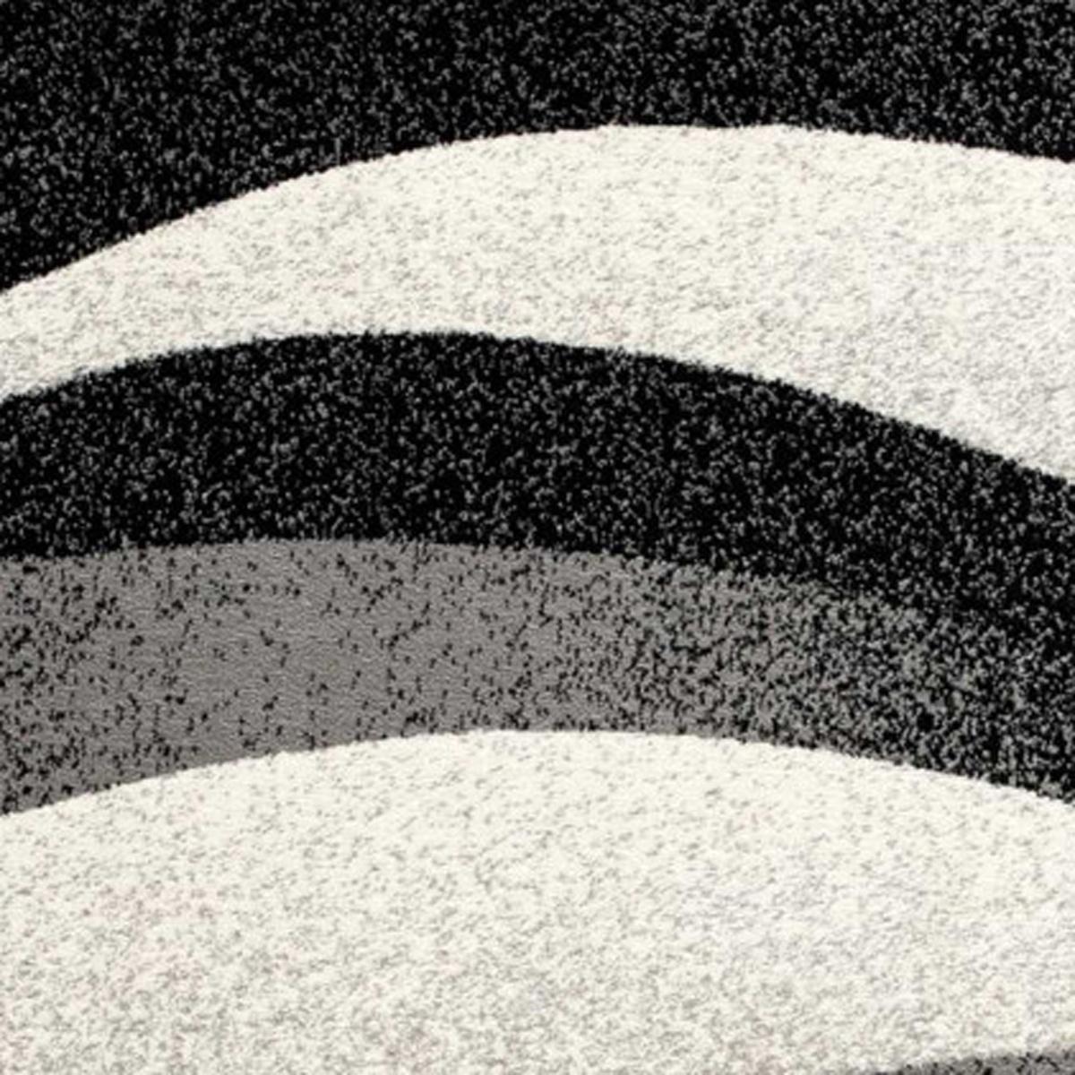 18' Black And Gray Abstract Runner Rug - Home & Garden