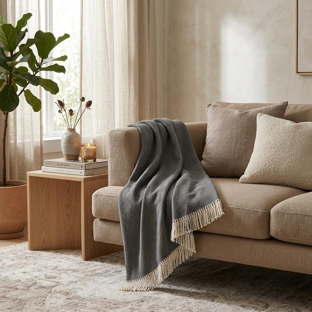 Soft Dark Gray Links Pattern Throw Blanket - Home Decor