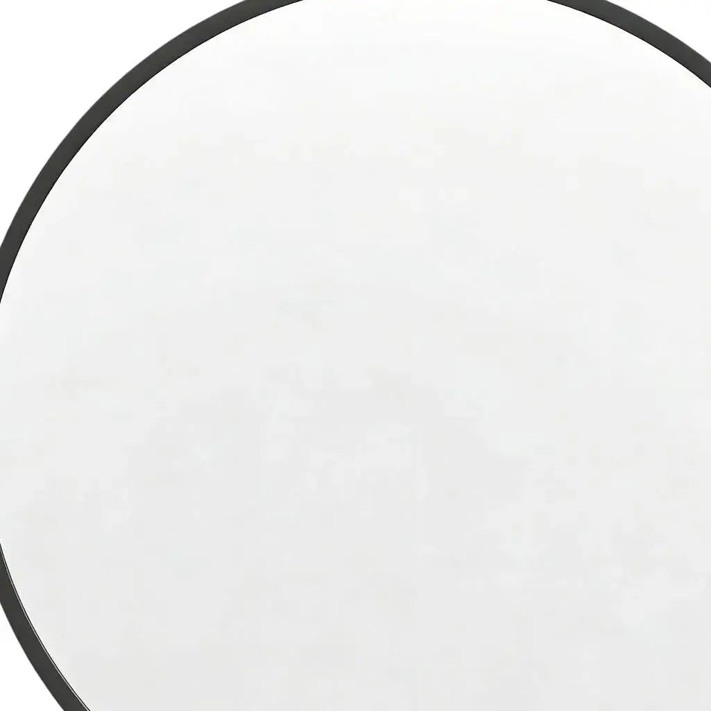 30" Black Aluminum Round Framed Accent Mirror Homeroots Bed & Bath
