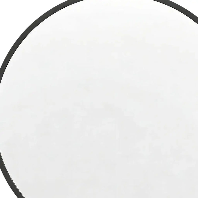30" Black Aluminum Round Framed Accent Mirror Homeroots Bed & Bath