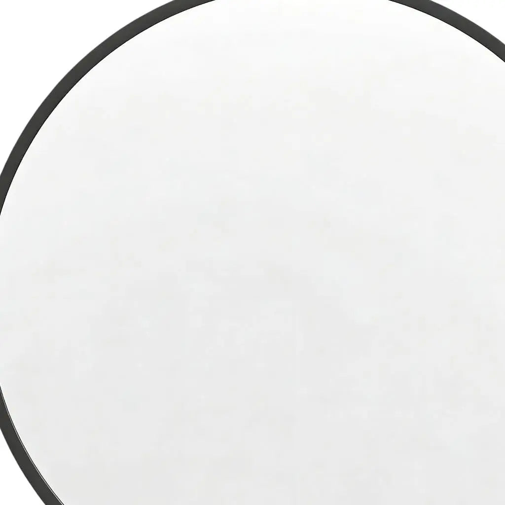 30" Black Aluminum Round Framed Accent Mirror Homeroots Bed & Bath