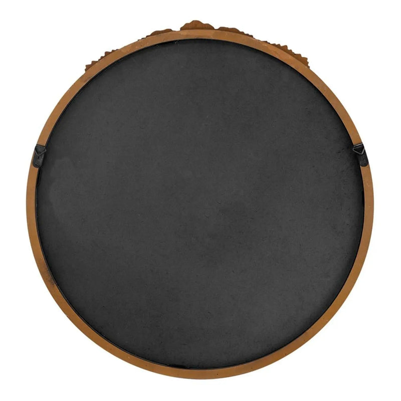 30" Brown Crowned Top Antiqued Glass Framed Accent Mirror Homeroots Bed & Bath