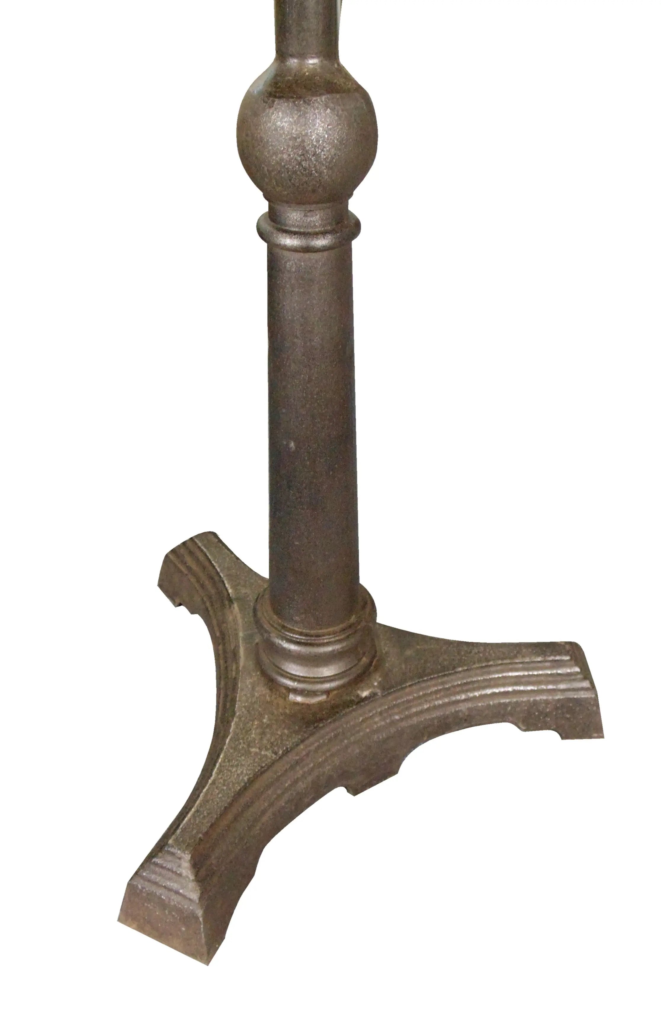 30" Brown Iron Square Pedestal End Table Homeroots Living Room