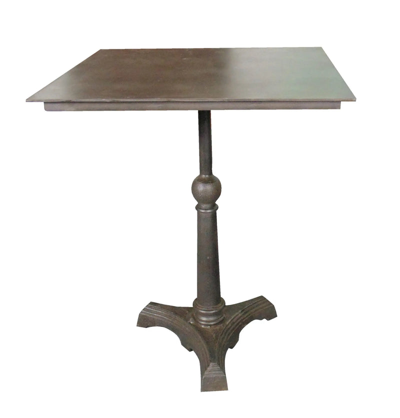 30" Brown Iron Square Pedestal End Table Homeroots Living Room