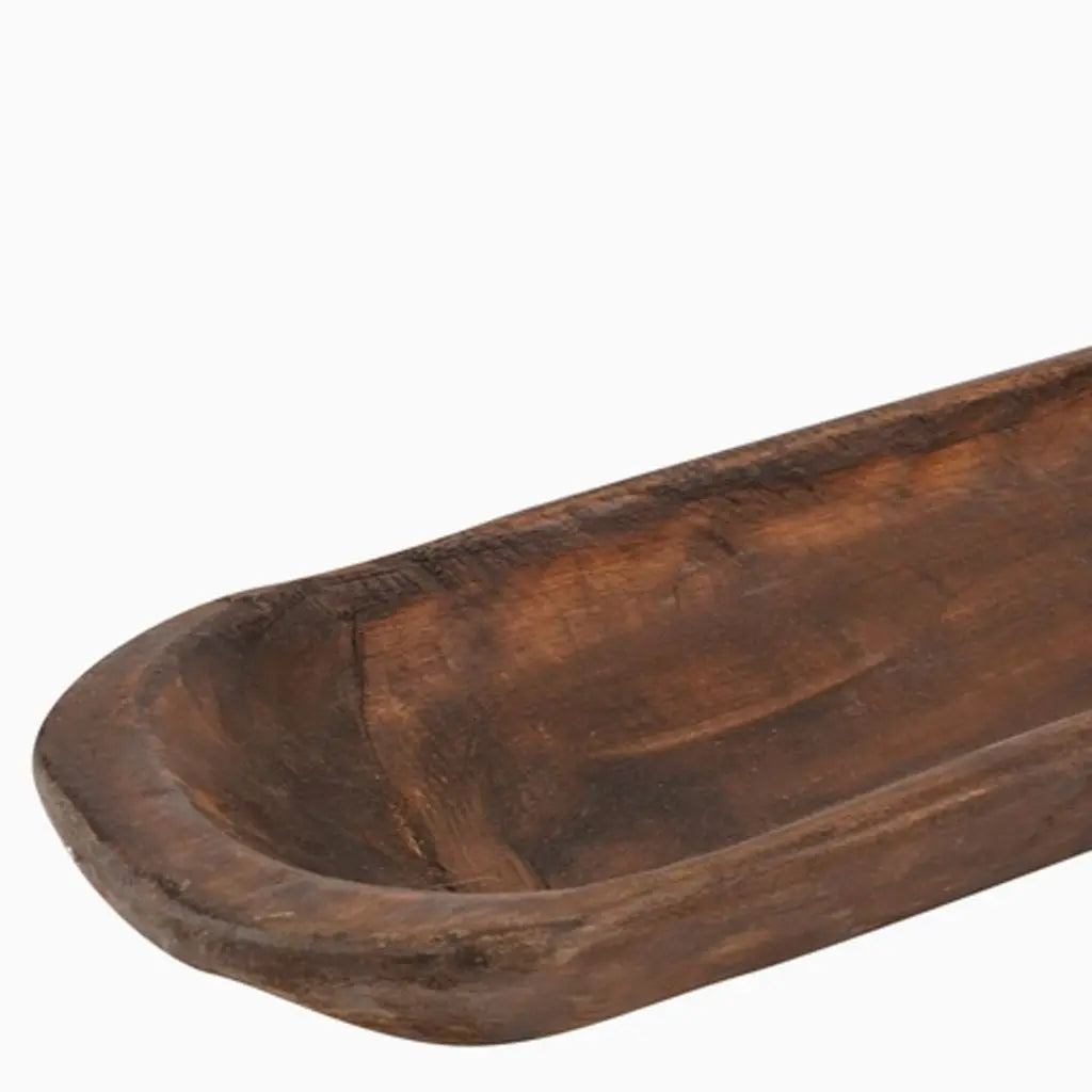 30" Brown Solid Wood Oval Dough Bowl Homeroots Kitchen & Dining