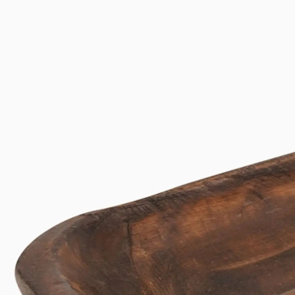 30" Brown Solid Wood Oval Dough Bowl Homeroots Kitchen & Dining
