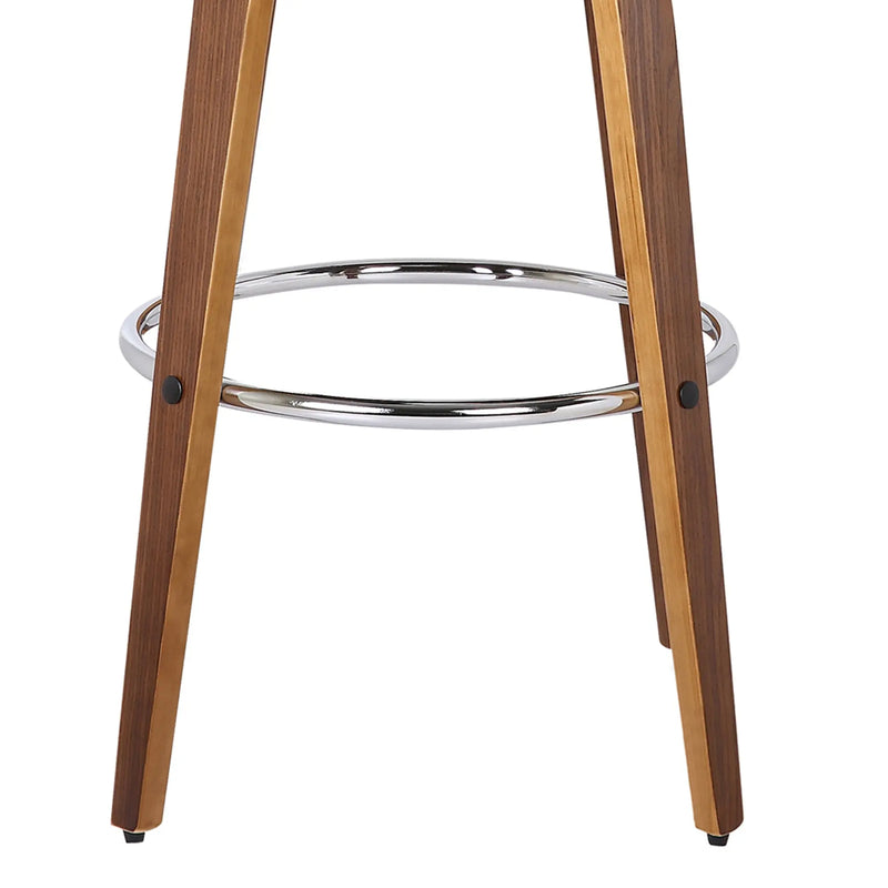 30" Brown Solid Wood Swivel Low Back Bar Height Bar Chair Homeroots Living Room