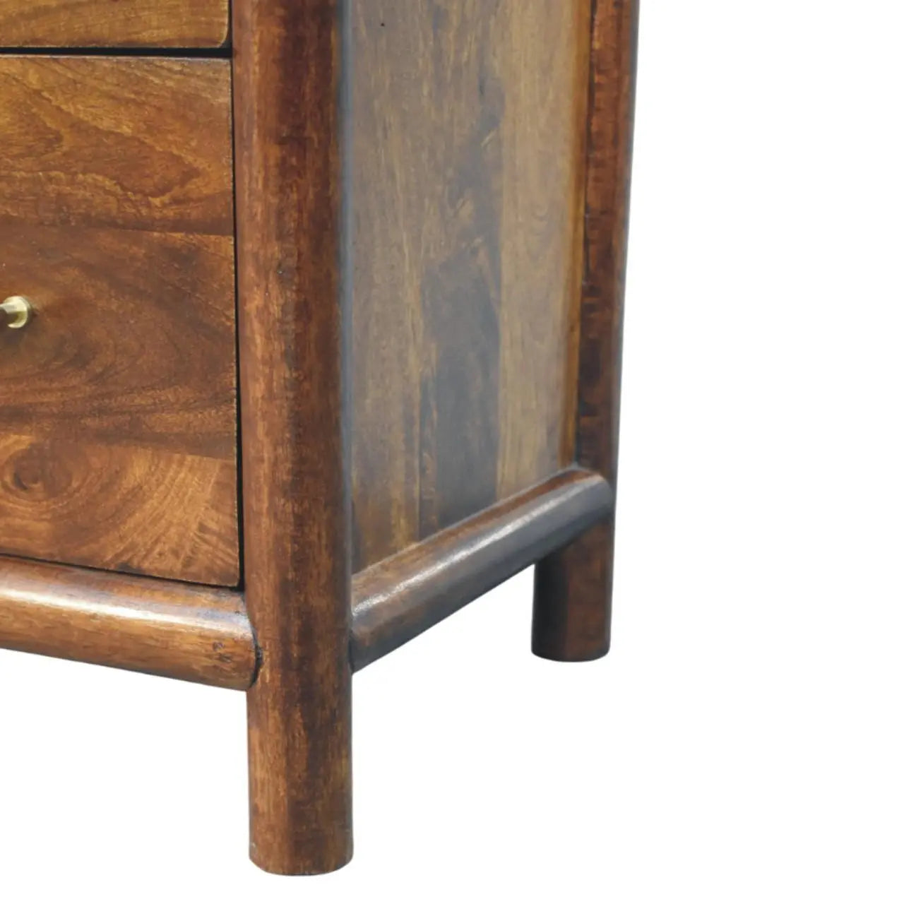 30" Brown Solid Wood Three Drawer Sideboard Homeroots Kitchen & Dining