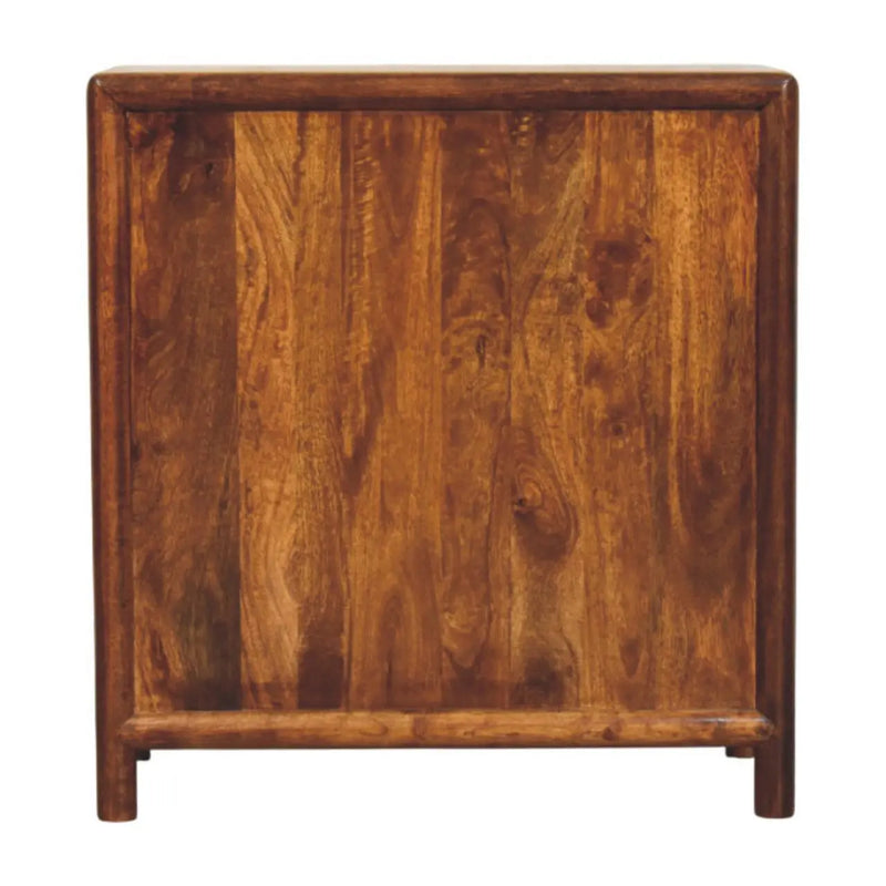 30" Brown Solid Wood Three Drawer Sideboard Homeroots Kitchen & Dining