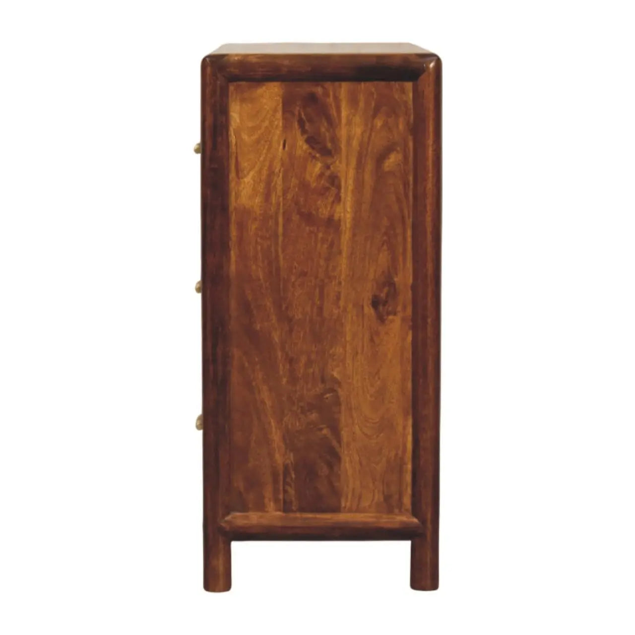 30" Brown Solid Wood Three Drawer Sideboard Homeroots Kitchen & Dining