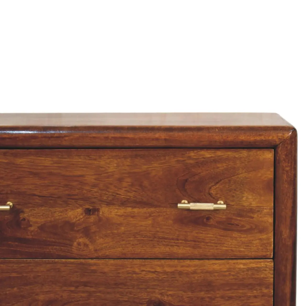 30" Brown Solid Wood Three Drawer Sideboard Homeroots Kitchen & Dining