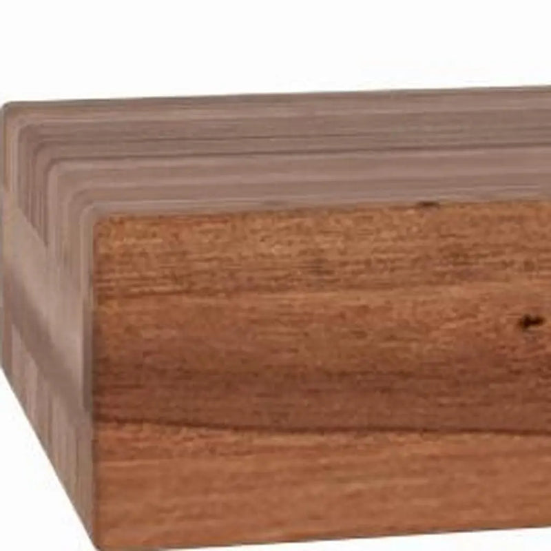 30" Brown Solid Wood Wall Mounted Floating Shelf Homeroots Organization