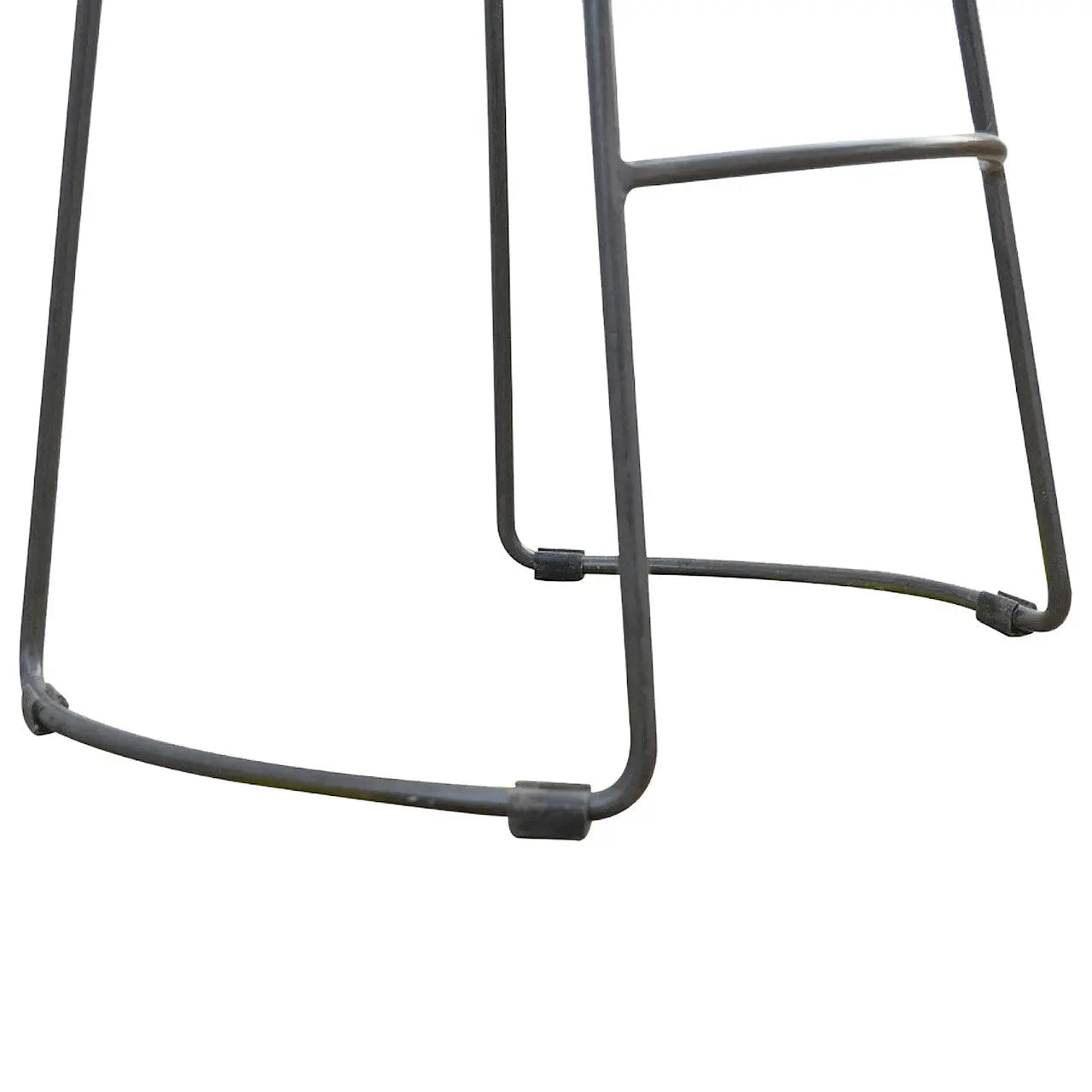 30" Brown and Black Solid Wood and Iron Bar Height Bar Chair Homeroots Living Room