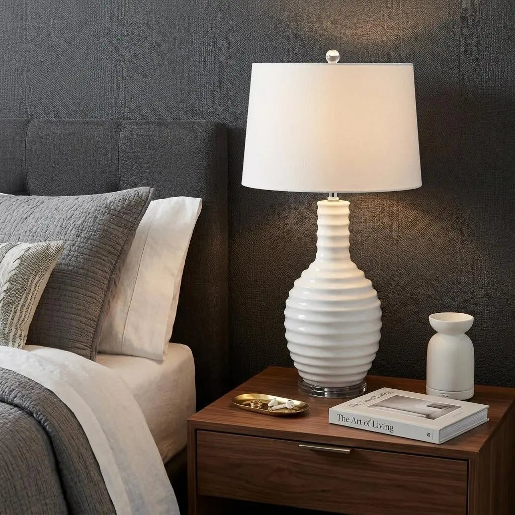 30" Clear Novelty Table Lamp LED With Globe Shade Homeroots Lighting