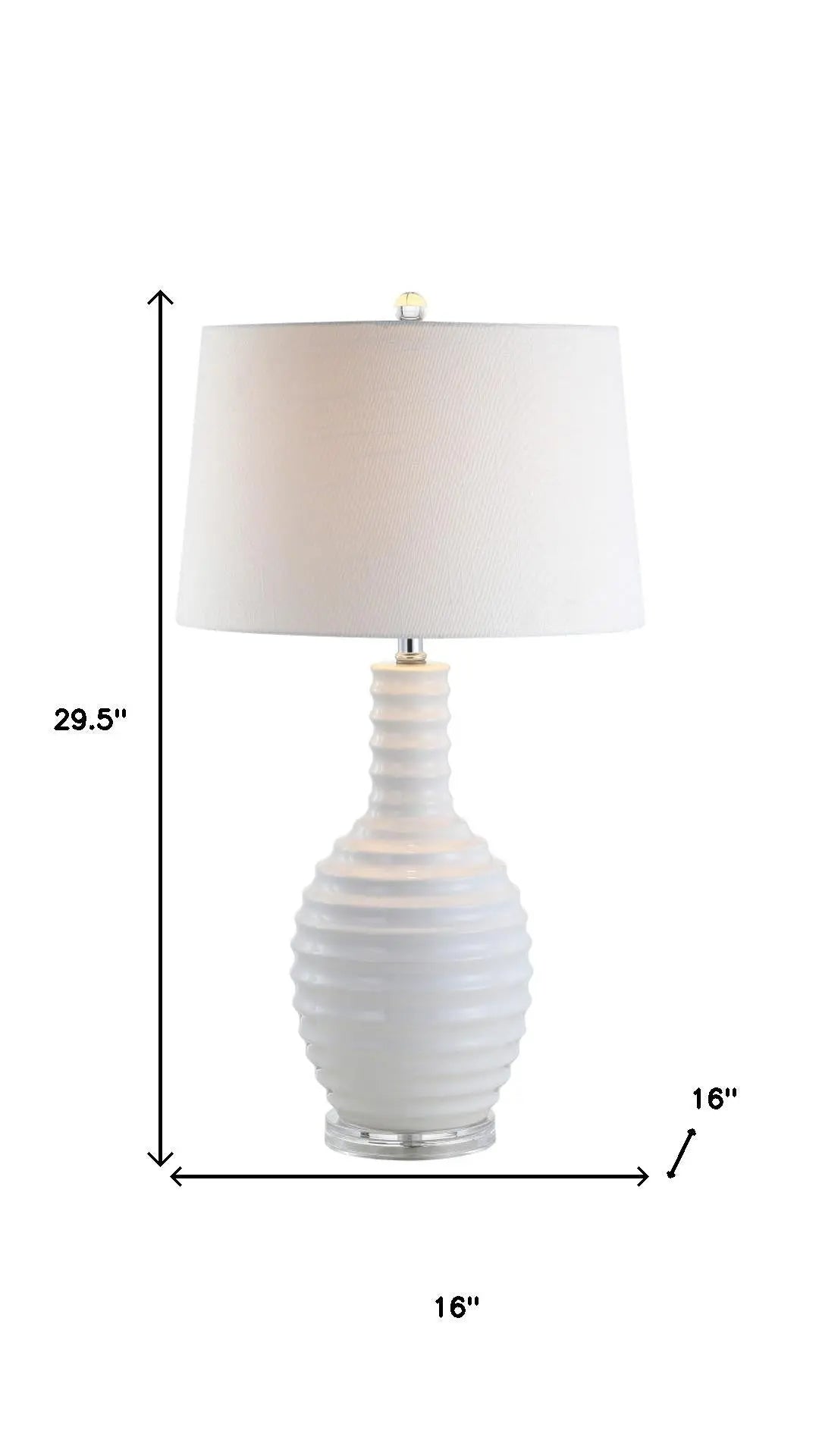 30" Clear Novelty Table Lamp LED With Globe Shade Homeroots Lighting