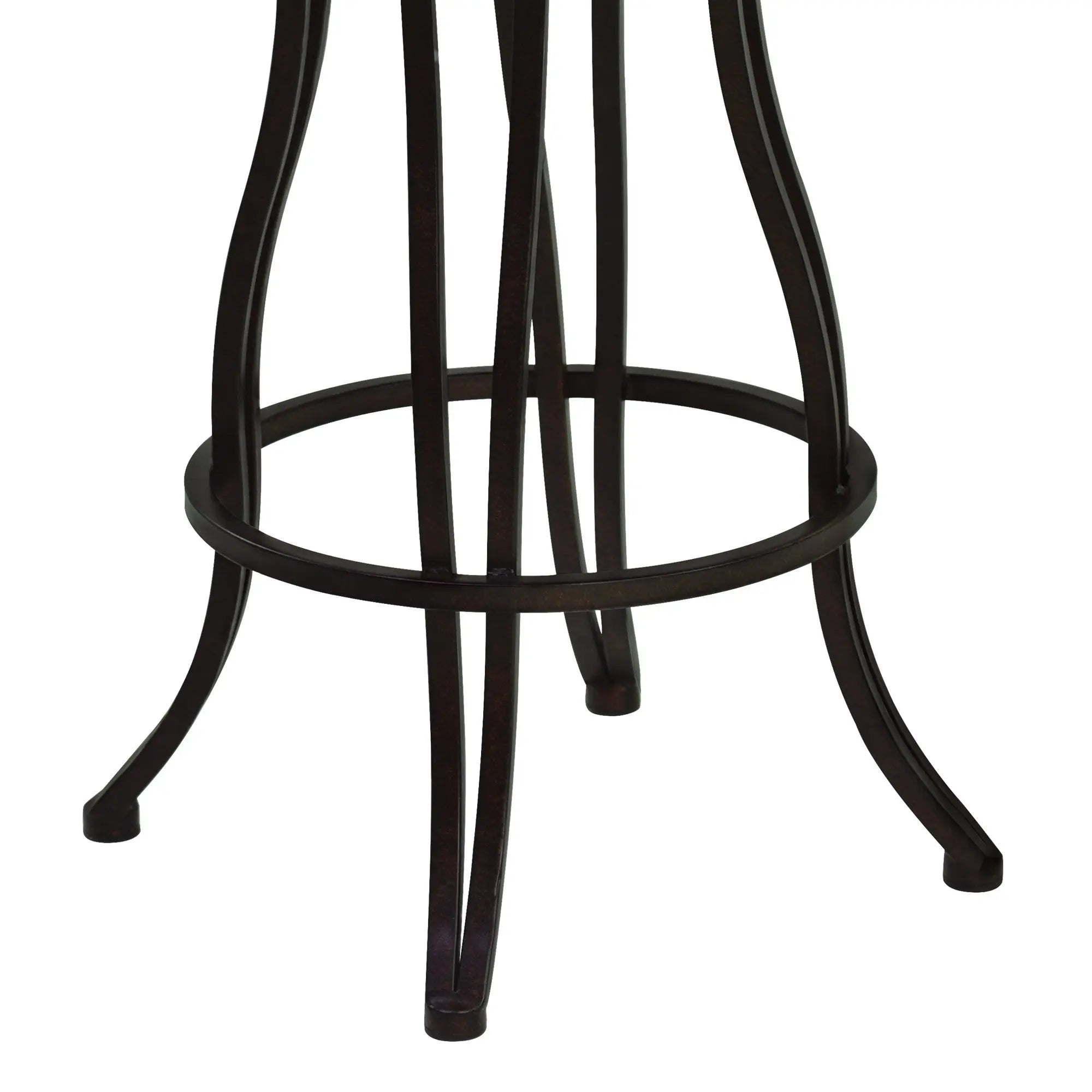 30" Espresso Iron Swivel Bar Height Bar Chair - GreatEagleInc