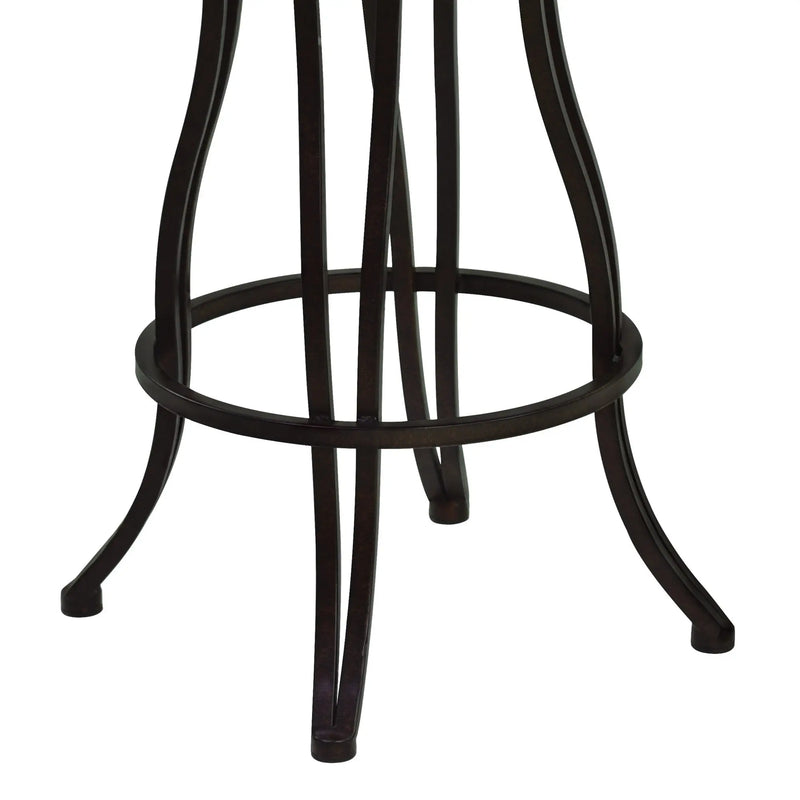30" Espresso Iron Swivel Bar Height Bar Chair - GreatEagleInc
