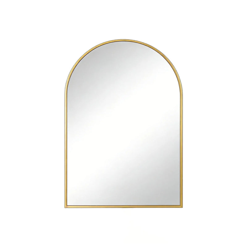 30" Gold Aluminum Arch Framed Accent Mirror Homeroots Bed & Bath