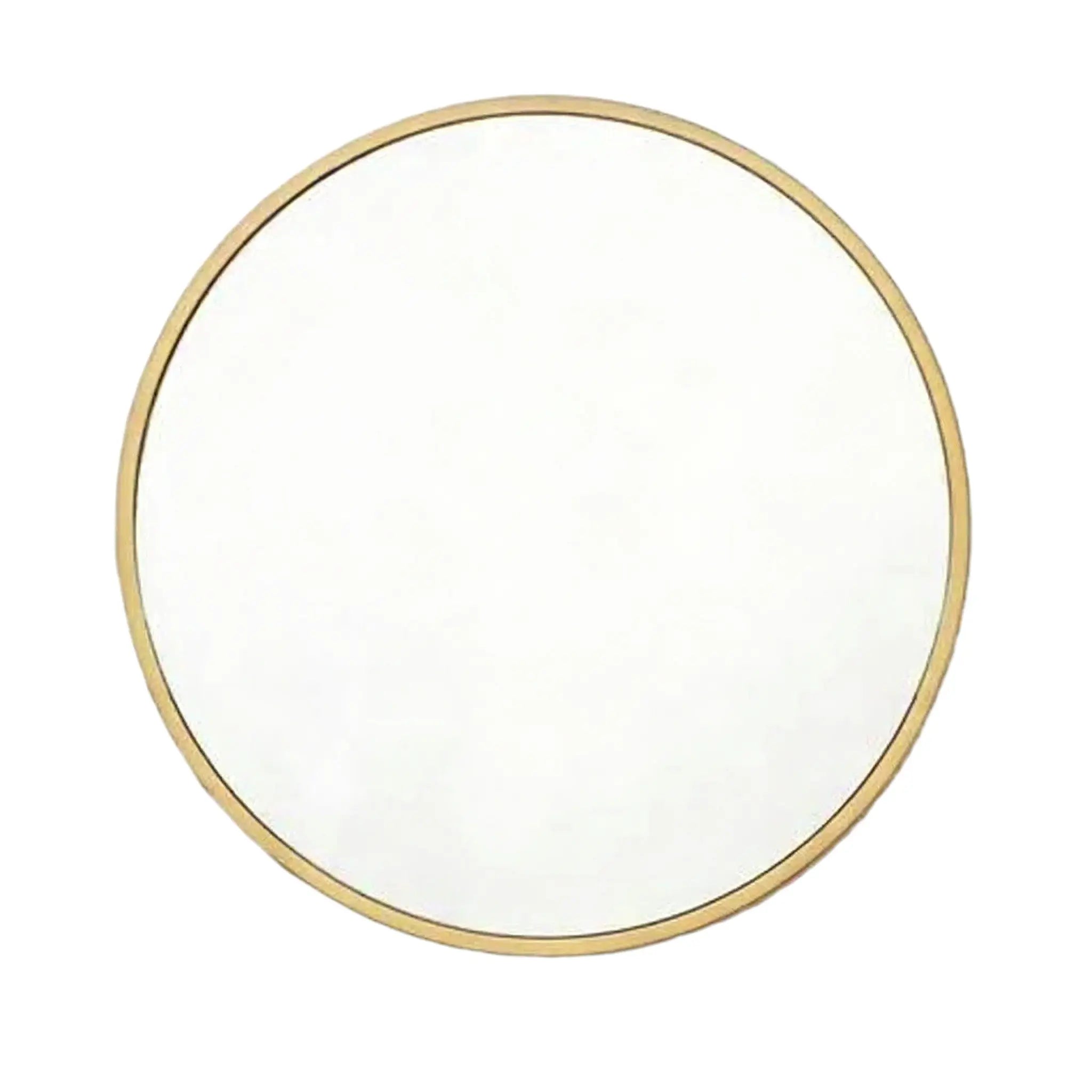 30" Gold Aluminum Round Framed Accent Mirror Homeroots Bed & Bath