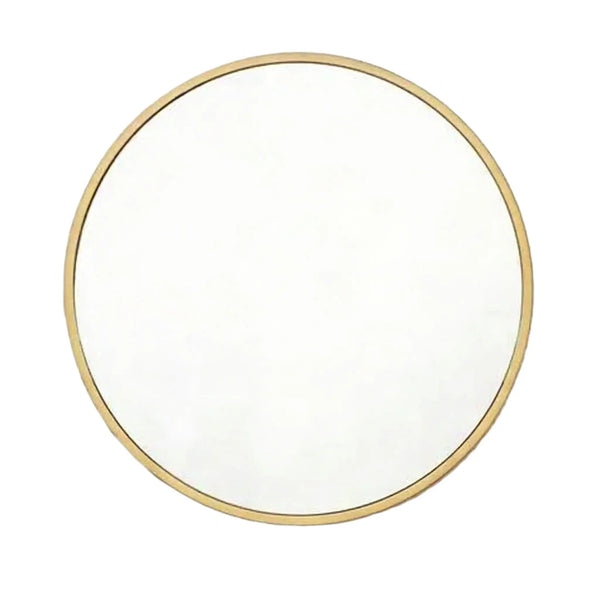 30" Gold Aluminum Round Framed Accent Mirror Homeroots Bed & Bath