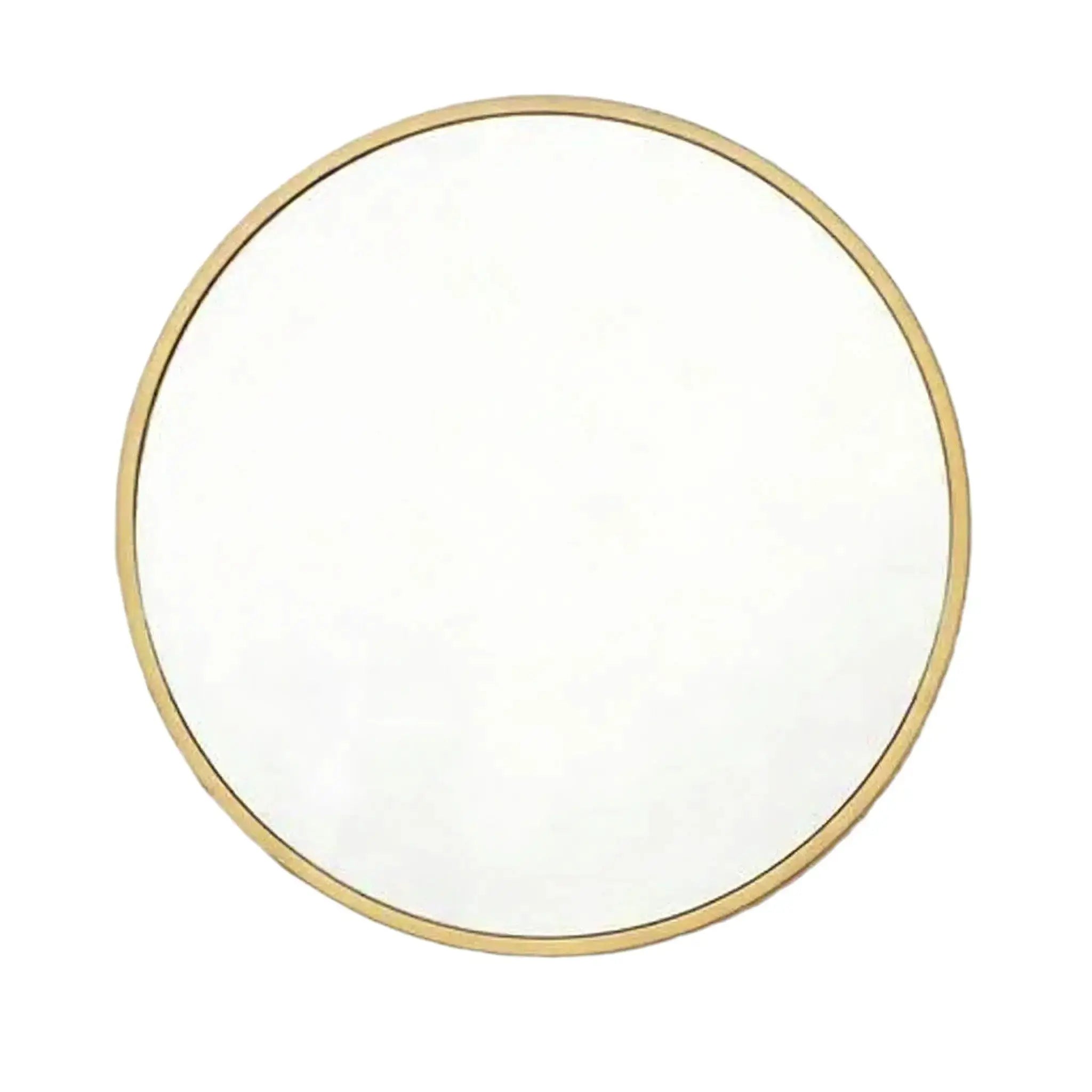 30" Gold Aluminum Round Framed Accent Mirror Homeroots Bed & Bath