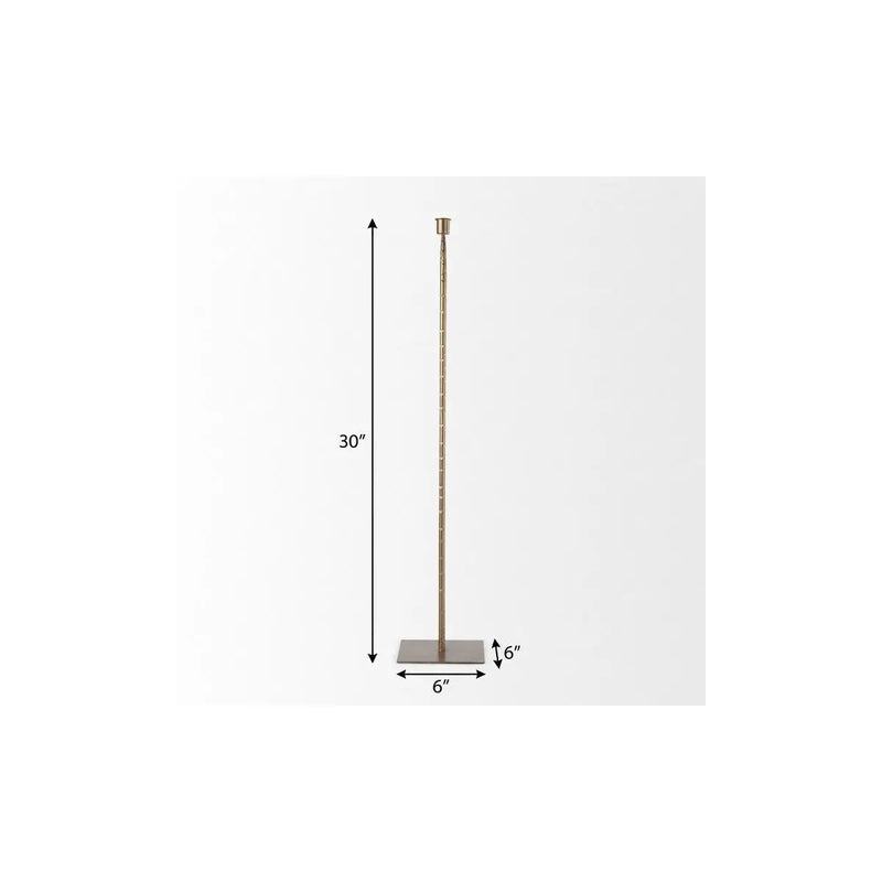 30" Gold Metal Floor Taper Candlestick Homeroots Home Decor