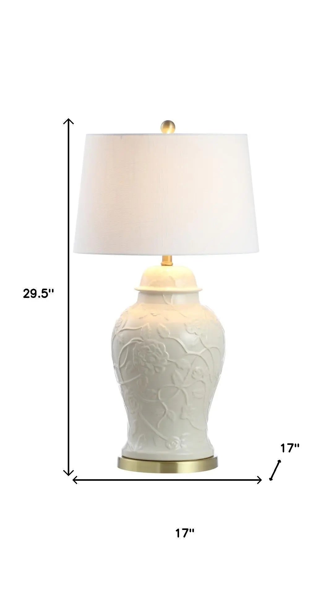 30" Gold Novelty Table Lamp LED With Empire Shade Homeroots Lighting