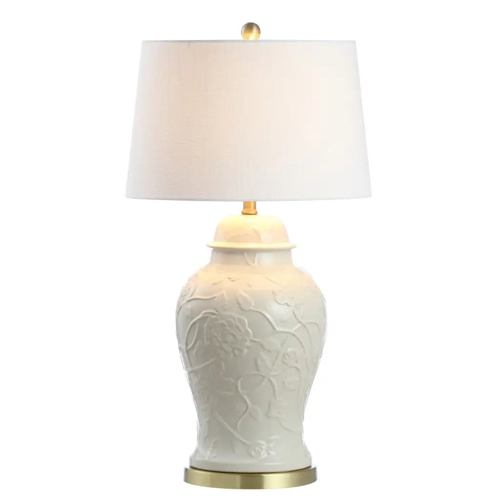 30" Gold Novelty Table Lamp LED With Empire Shade Homeroots Lighting