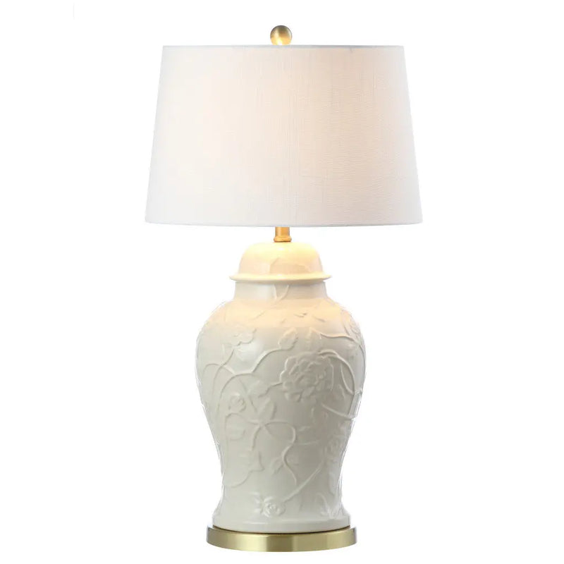 30" Gold Novelty Table Lamp LED With Empire Shade Homeroots Lighting