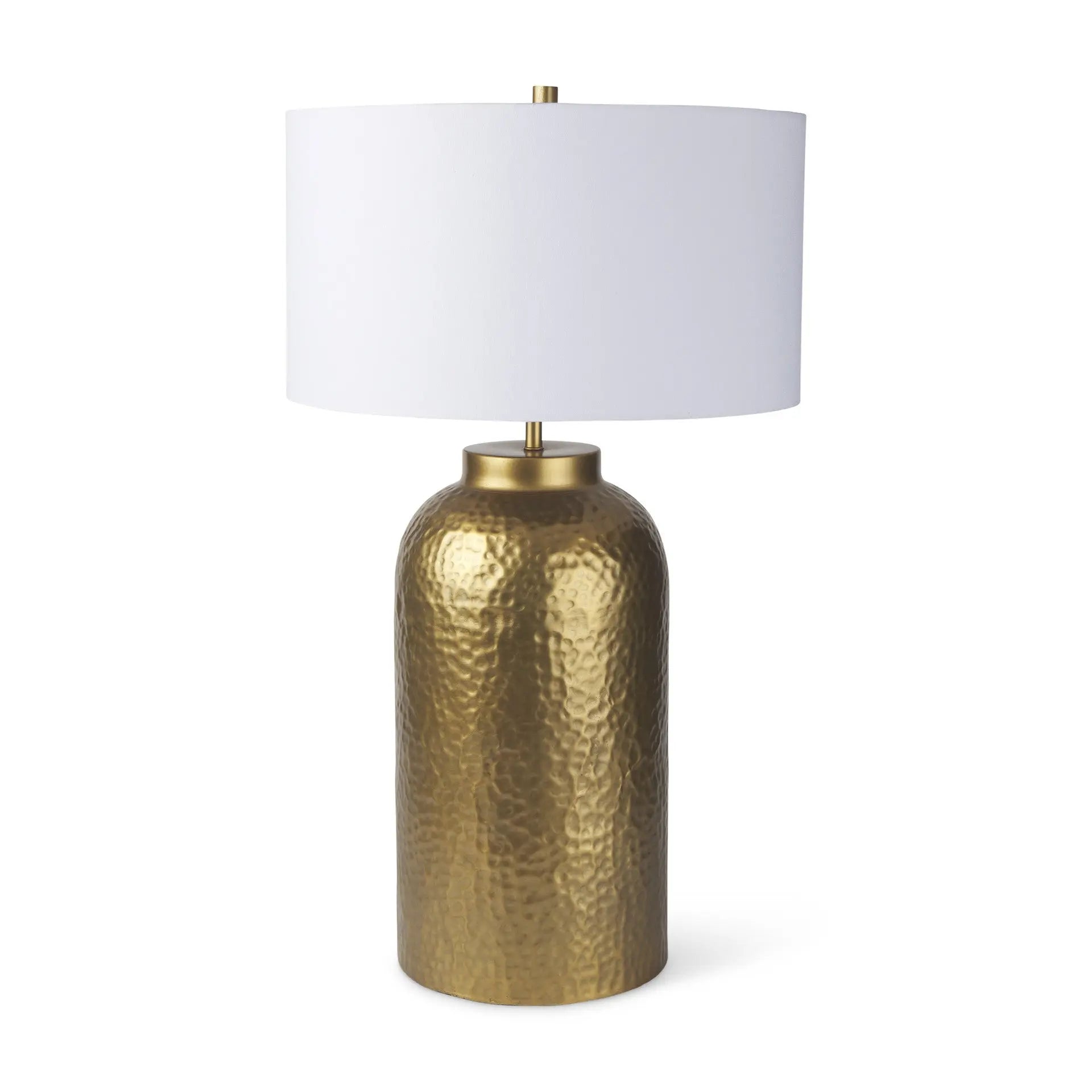 30" Gold Novelty Table Lamp With Drum Shade Homeroots Lighting