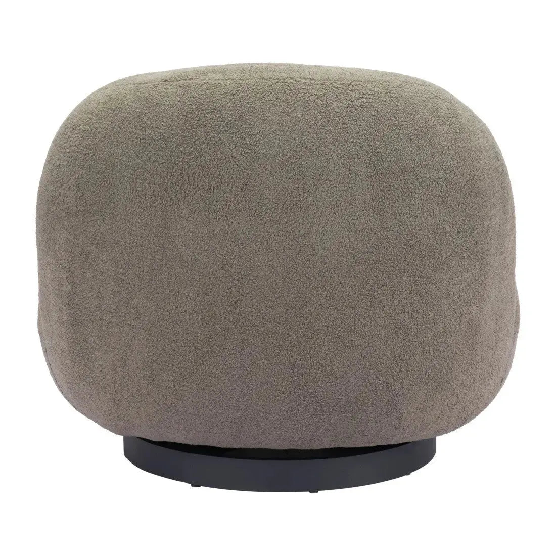 30" Khaki And Black Faux Shearling And Upholstered Slipper Chair Homeroots Living Room