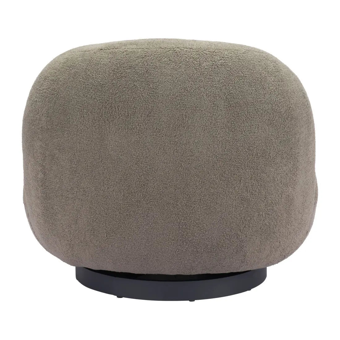 30" Khaki And Black Faux Shearling And Upholstered Slipper Chair Homeroots Living Room