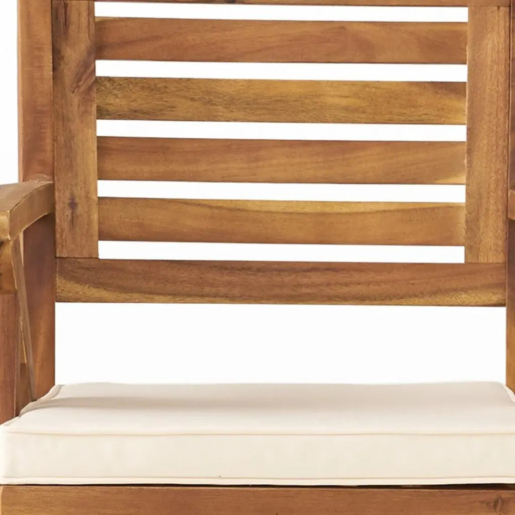 30" Natural Solid Wood Outdoor Bar Height Chair Homeroots Outdoor