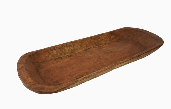 30" Natural Solid Wood Oval Dough Bowl Homeroots Kitchen & Dining