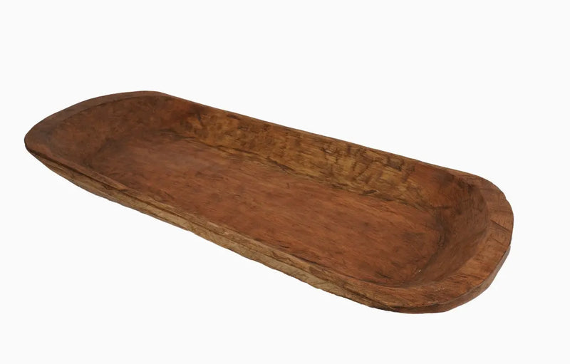 30" Natural Solid Wood Oval Dough Bowl Homeroots Kitchen & Dining