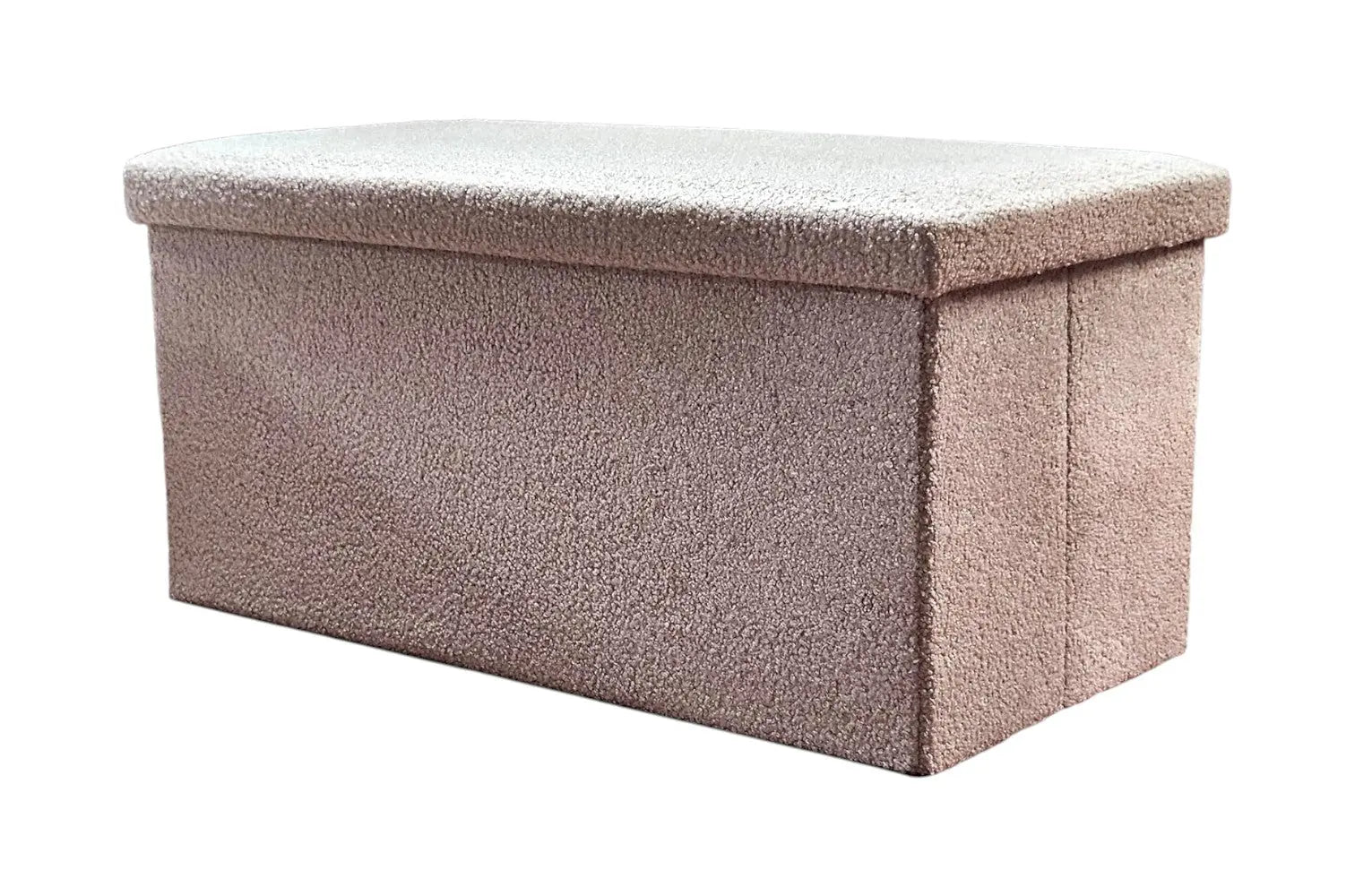 30" Taupe Boucle Storage Ottoman Homeroots Living Room