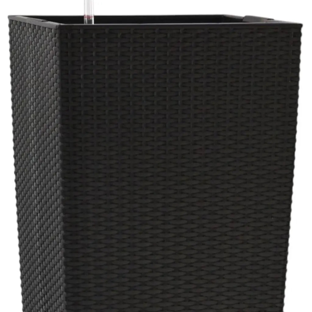 30" X 15" Black Recycled Plastic Rectangular Self Watering Planter Box Homeroots Outdoor