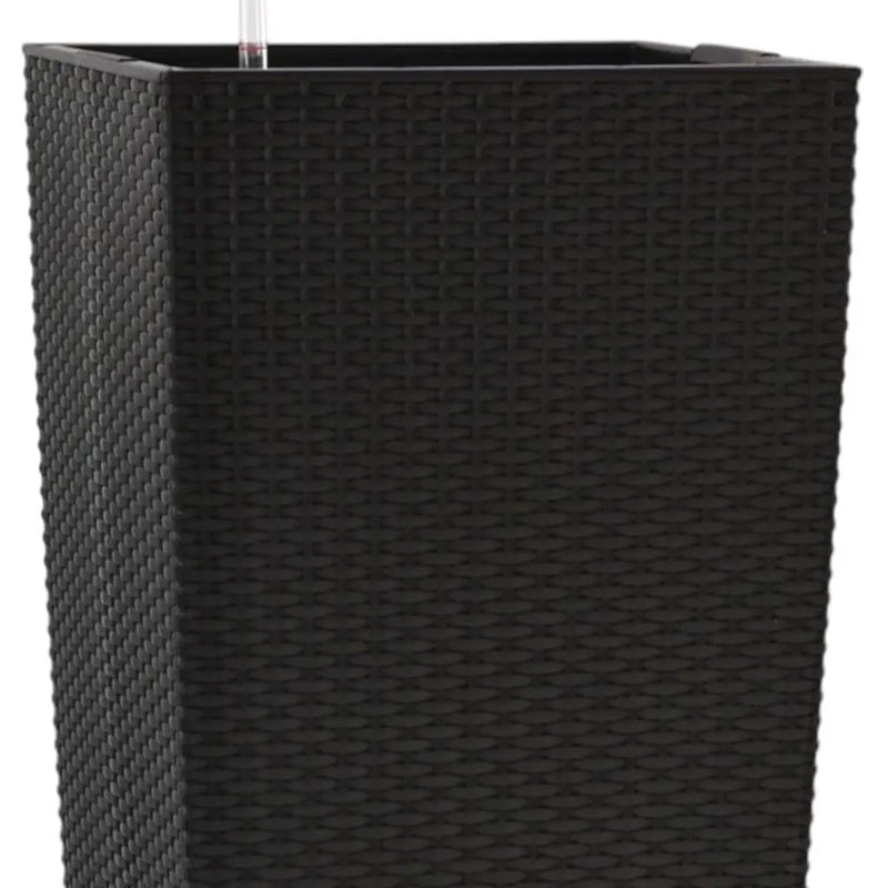 30" X 15" Black Recycled Plastic Rectangular Self Watering Planter Box Homeroots Outdoor