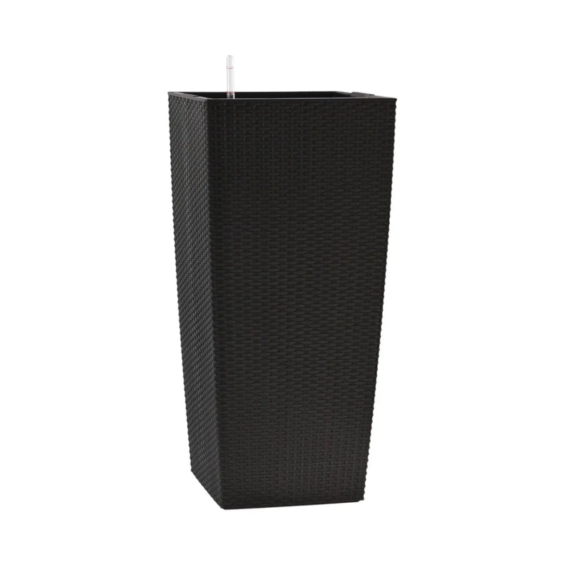 30" X 15" Black Recycled Plastic Rectangular Self Watering Planter Box Homeroots Outdoor