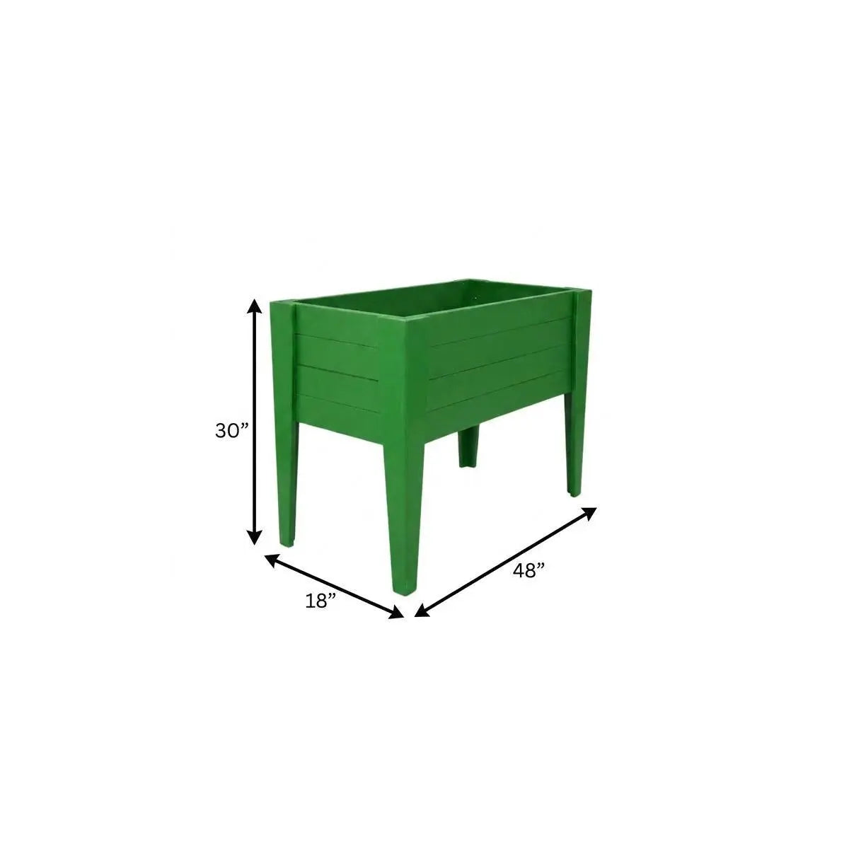 30" X 18" Green Heavy Duty Plastic Rectangular Raised Garden Bed Homeroots Outdoor